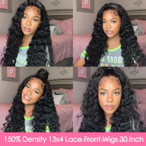 Cheap Human Hair Wigs For Black Women Brazilian Virgin Cuticle Aligned Human Hair 13x4 Lace Front Wig Loose Wave Hot Sale